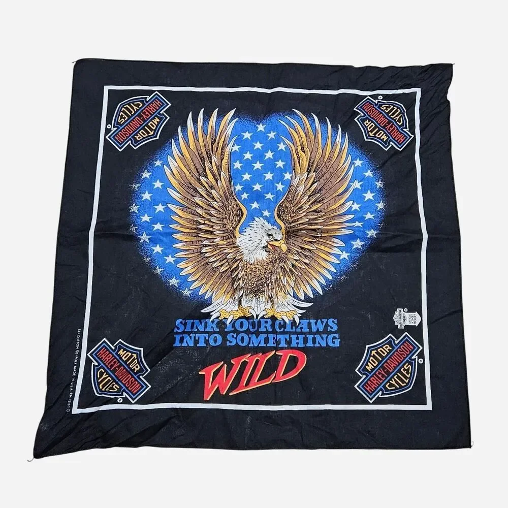 vintage Harley Davidson eagle bandana